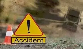 Bike hits parked lorry